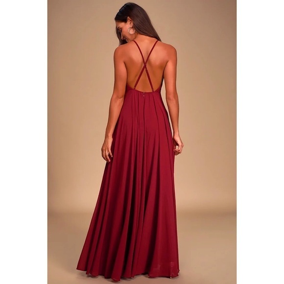 Lulus Heavenly Chiffon Halter Backless Maxi Dress - Picture 4 of 16